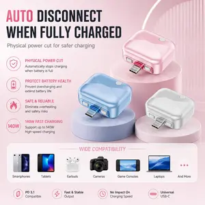 Smart Auto Stop Charging Adapter, Disconnect Charging Cable Protector Power Breaker Fully Charged Separator Detaches Power After Complete Charged Separate Cable Defender