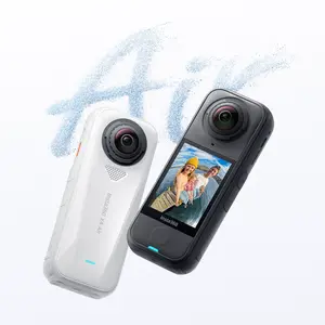 Insta360 X4 Air 360 Action Camera - 165g Lightweight High-Resolution Vlogging Camera, Invisible Selfie Stick Effect, Replaceable Lenses, Shoot First & Frame Later, Built-in Wind Guard, FlowState Stabilization, AI-Powered App