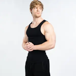 Men's Basic Ribbed Slim Fit Tank Top, Casual Sleeveless Cotton Blend Undershirt for Summer, Workout & Everyday