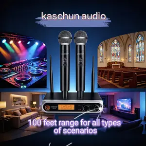 Kaschun KA-328 portable,Professional Wireless Dynamic Microphone System, 100ft Range, Wireless Microphone for DJ, Karaoke
