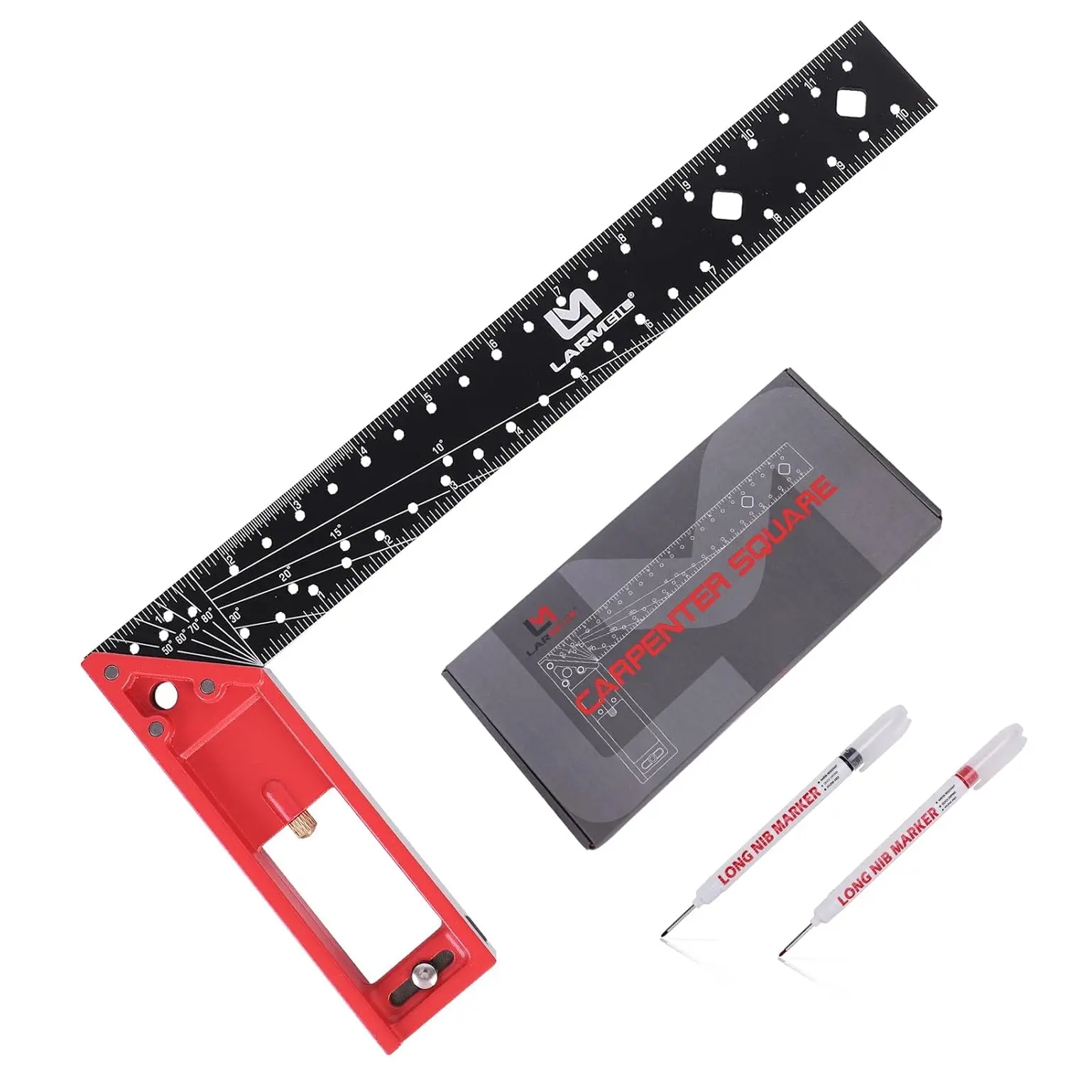 Masonry Square Ruler 12 Inch Framing Carpenter Square, Woodworking Square Ruler, Try Square ...