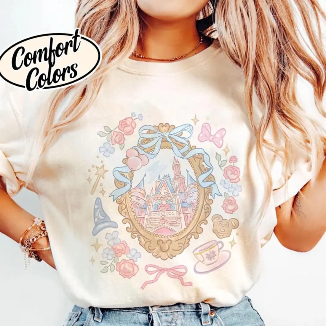 Magical Kingdom Castle Coquette Bow Shirt, Princess Tee, Coquette Bow Princess Shirt, Girl Trip Outfit