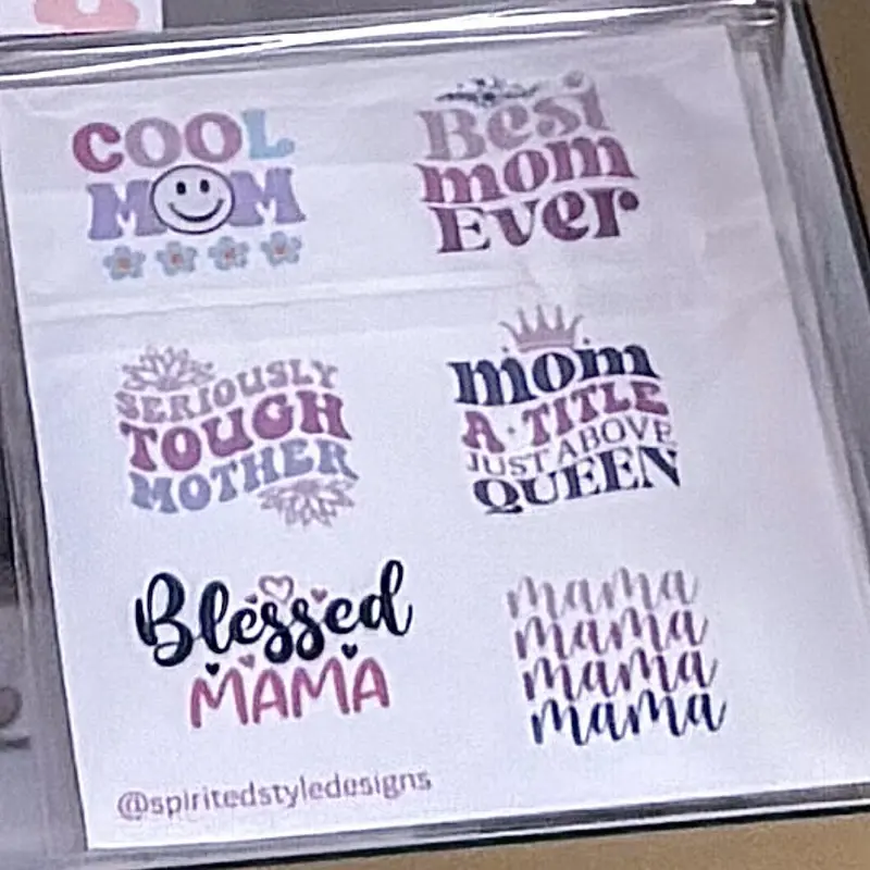 Mom Life Sticker Sheet Bundle - 2 pcs | Mom Stickers | Waterproof Stickers | Matte Sticker | Sticker Sheets