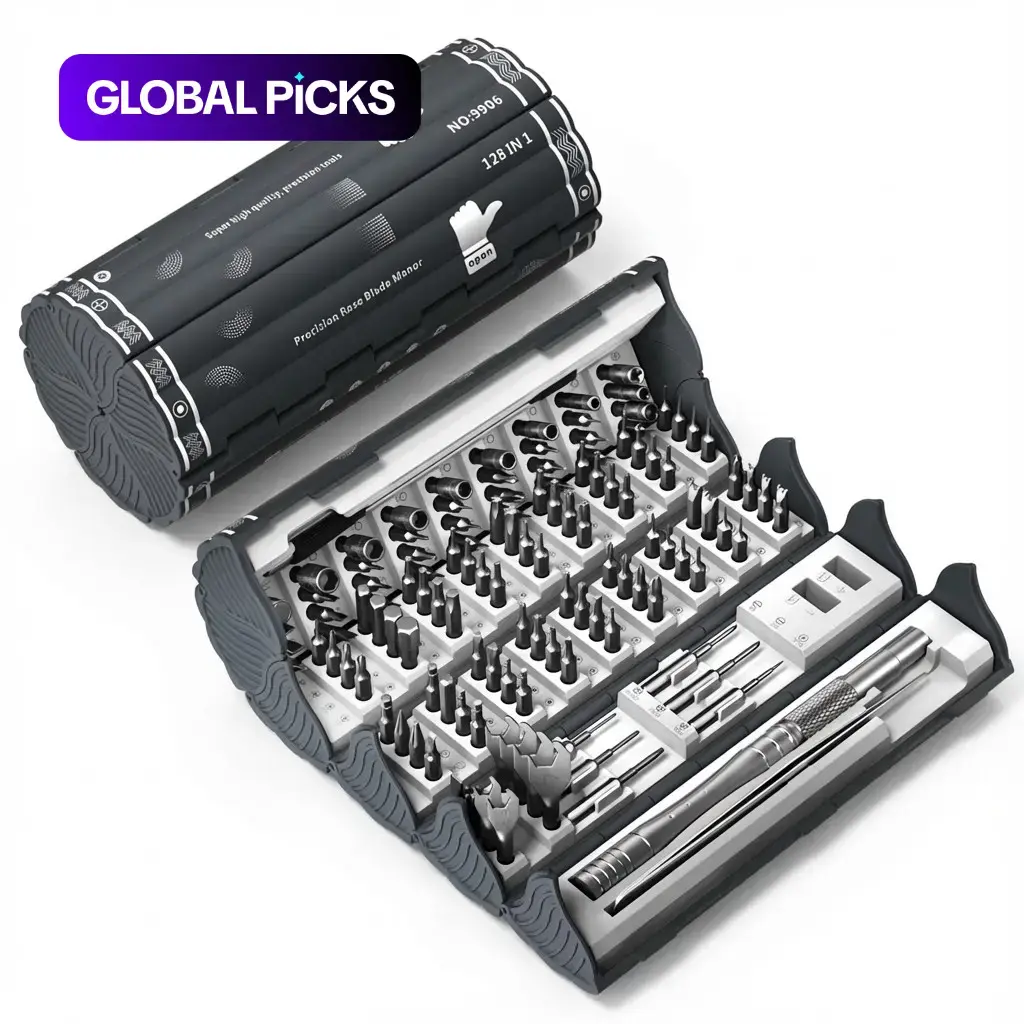 128-in-1 Magnetic Precision Screwdriver Set, magnetic screwdriver tools, Bamboo Stick Design Multifunctional DIY Screwdriver Home and Office Repair Tool, Perfect Valentine's Day Gift for Boyfriend or Husband #GLOBAL PICKS
