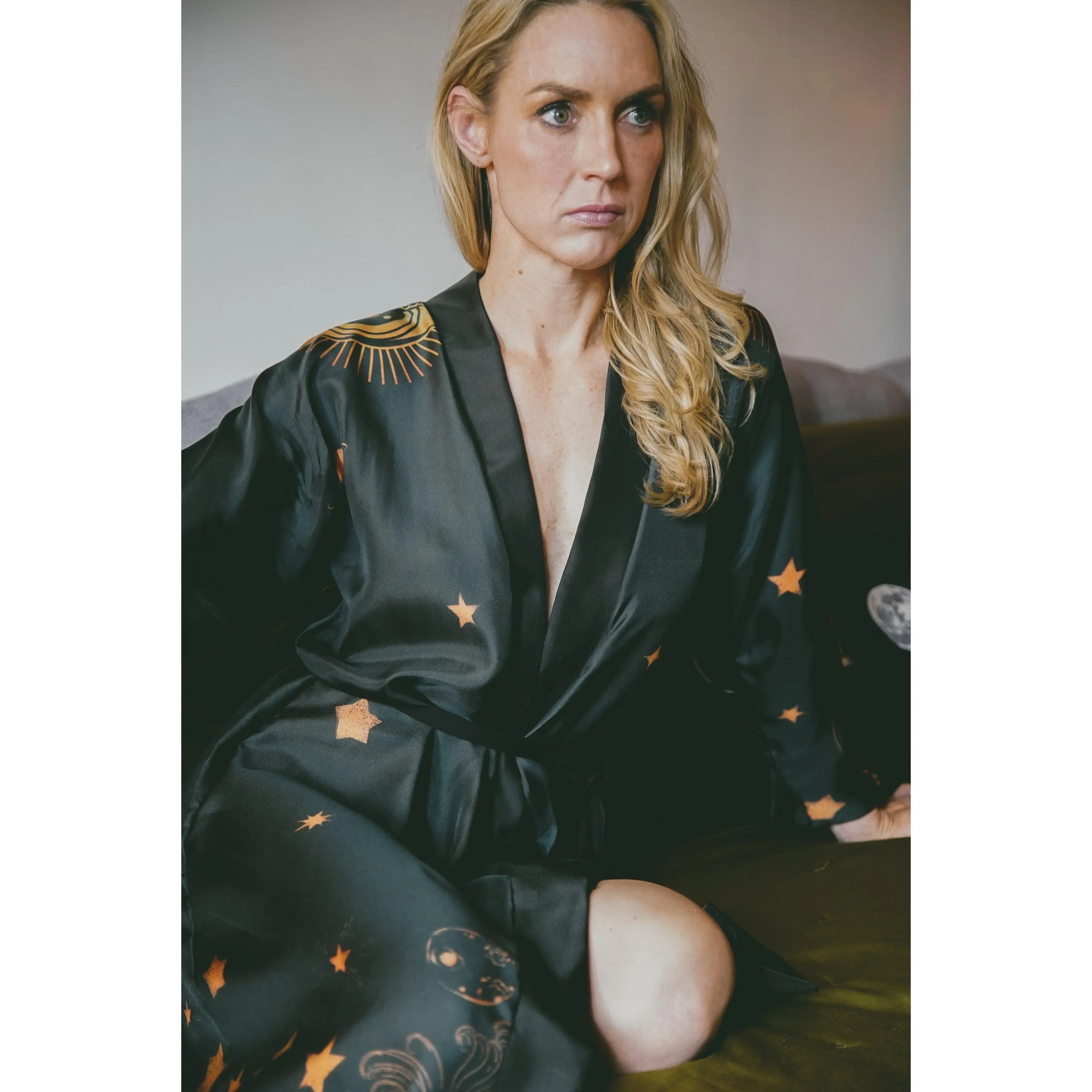 The Royal Robe in Twilight – Bespoke Silk Kimono by Holding Court Inc