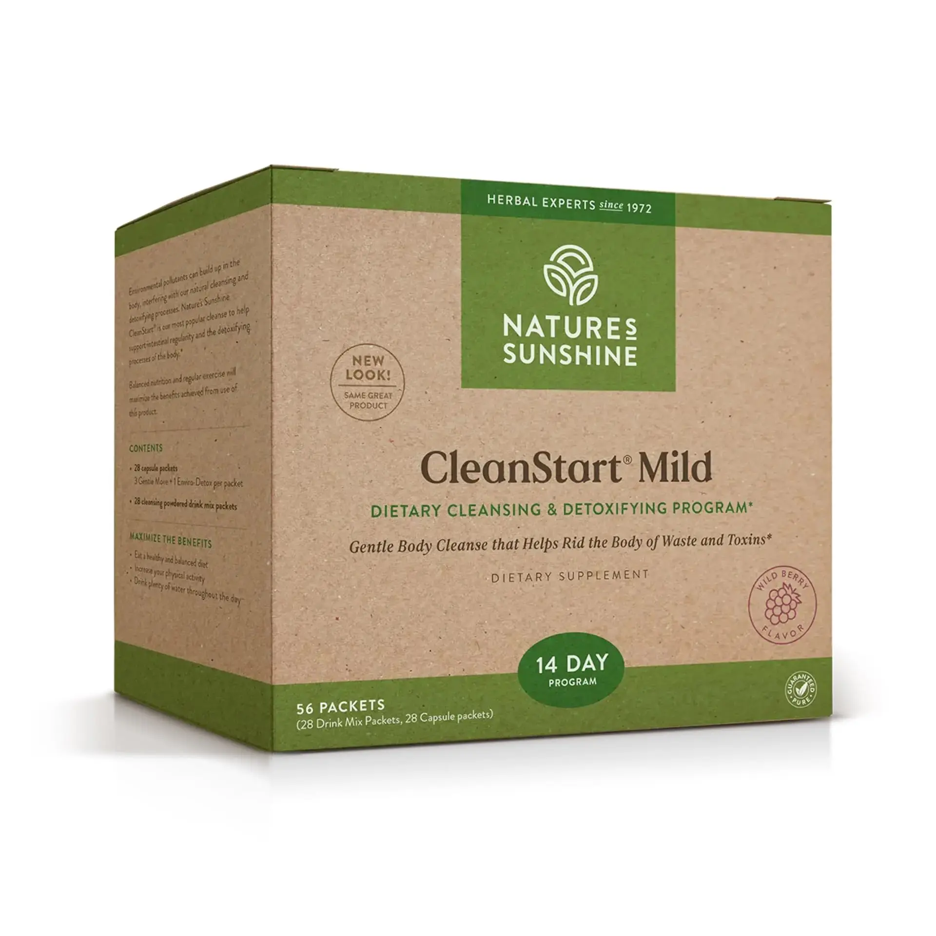 Nature's Sunshine CleanStart Mild, 56 Packets | Powerful Herbal Detox that Supports Natural, Everyday Cleansing of Waste from the Body Nature's Sunshine CleanStart Mild, 56 Packets | Powerful Herbal Detox that Supports Natural, Everyday Cleansing of Waste from the Body