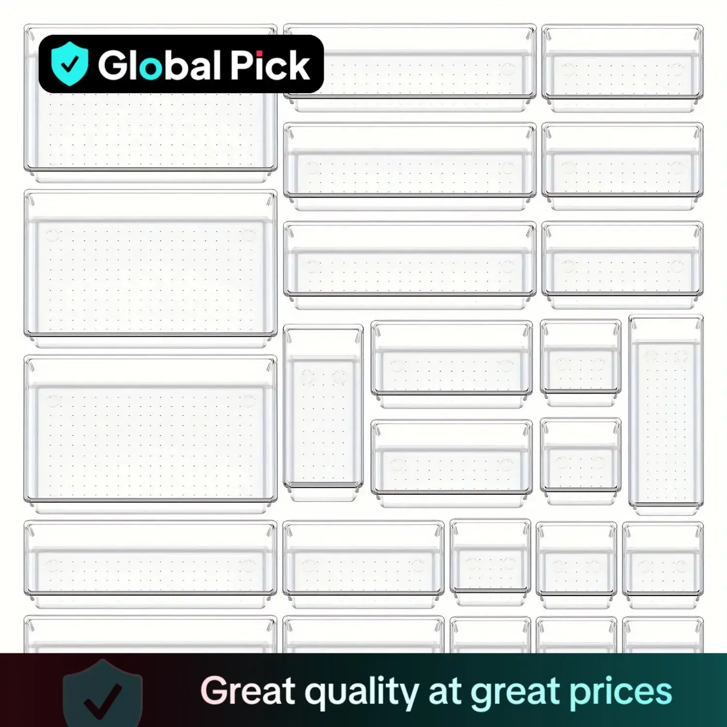 Clear Makeup Storage Box, Multifunctional Drawer Organizer Holder, Storage Unit, Cosmetic Storage Box, Home Kitchen Efficient Organization Storage Box