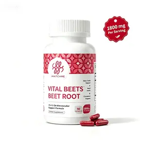 iMATCHME Vital Beets 1800mg Beet Root Capsules Nitric Oxide Support 90 Count | 8-in-1 Heart & Circulation Complex Heart Health Support Blood Pressure Wellness Healthy Circulation Daily Energy & Endurance