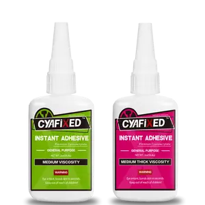 CYAFIXED Super Glue - Medium & Medium Thick - CA Glue (Instant Adhesive) for 3D Printing,Plastic, Rubber, Metal, Permanent Repair,DIY Household Clear Glue Aquascape and Hobby Models