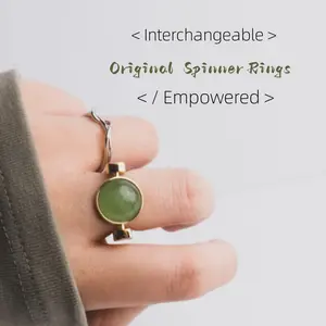 Spinner Rings Natural Stone Rings Replaceable - Original Fidget