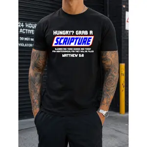[100% Cotton] Cotton Short Sleeve  T-Shirt Funny Scripture Gifts, Bible Verse, Famous Scriptures, Quote T-Shirt T-Shirt For Men And Women