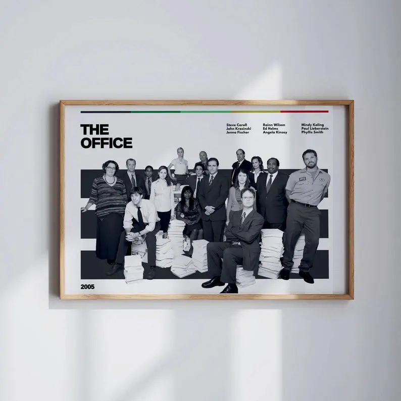 The Office TV Show Poster, Minimalist Michael Scott Cast Print
