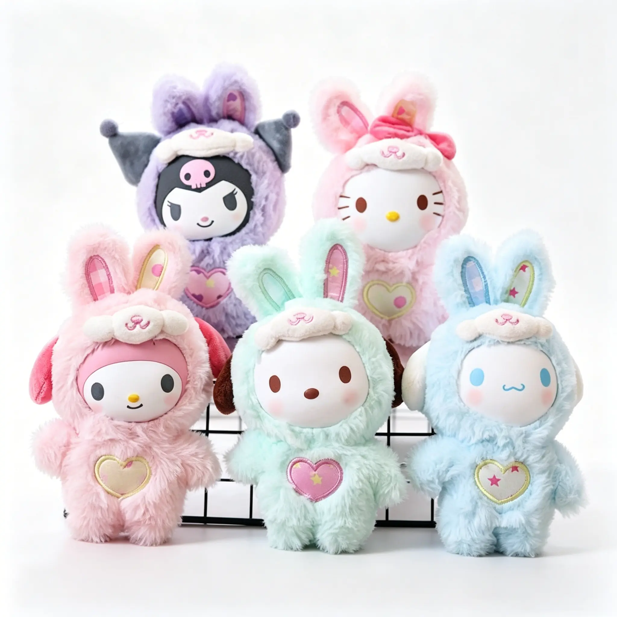 Sanrio Hello Kitty Fashion Keychain - Kawaii Character Keyring Accessory, Soft Flexible Durable PVC Rubber, Sturdy Metal Ring, Key Charms for Keys-Backpacks, Keychain Decor Gift for Girls