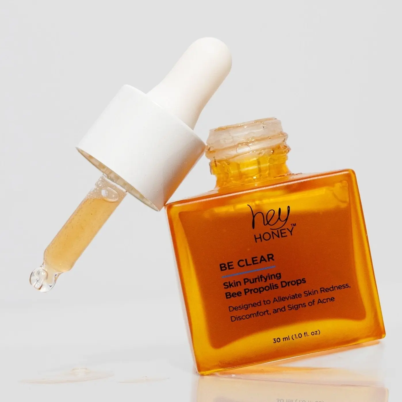Hey Honey Be Clear Skin Purifying Bee Propolis Drops Serum | Designed To Alleviate Skin Redness, Discomfort, Blemishes & Acne | 1 Oz Aloe Cream