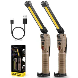 LED work light with magnetic base and hook, 180° rotation, 5 modes, work light mechanical flashlight