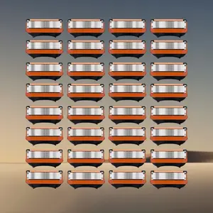 Fusion 5 Compatible Safety Razor, 6 Layer Blade Replacement Heads, Men's Shaving Razor for Body & Face Hair Removal, Beard Hair Shaver