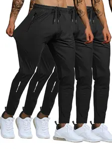 Men's Sports Pants Three-Pack Quick-Dry Breathable Lightweight Suitable for Spring Summer Autumn Outdoor Sports Fitness Running