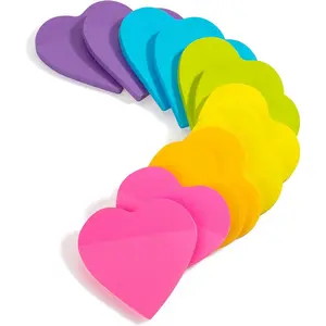- Heart Sticky Notes, 2.8"x2.85", 12 Pads, 720 Sheets, Bright Color, Heart Shaped Sticky Notes Bulk, Cute Self-Stick Note Pads,  for Office, School, , Study & Organization