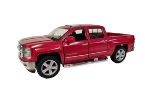 Kinsmart 2014 Chevrolet Silverado 1:46 Scale Die-Cast Metal Model Car with Pull-Back Action and Openable Doors, Burgundy