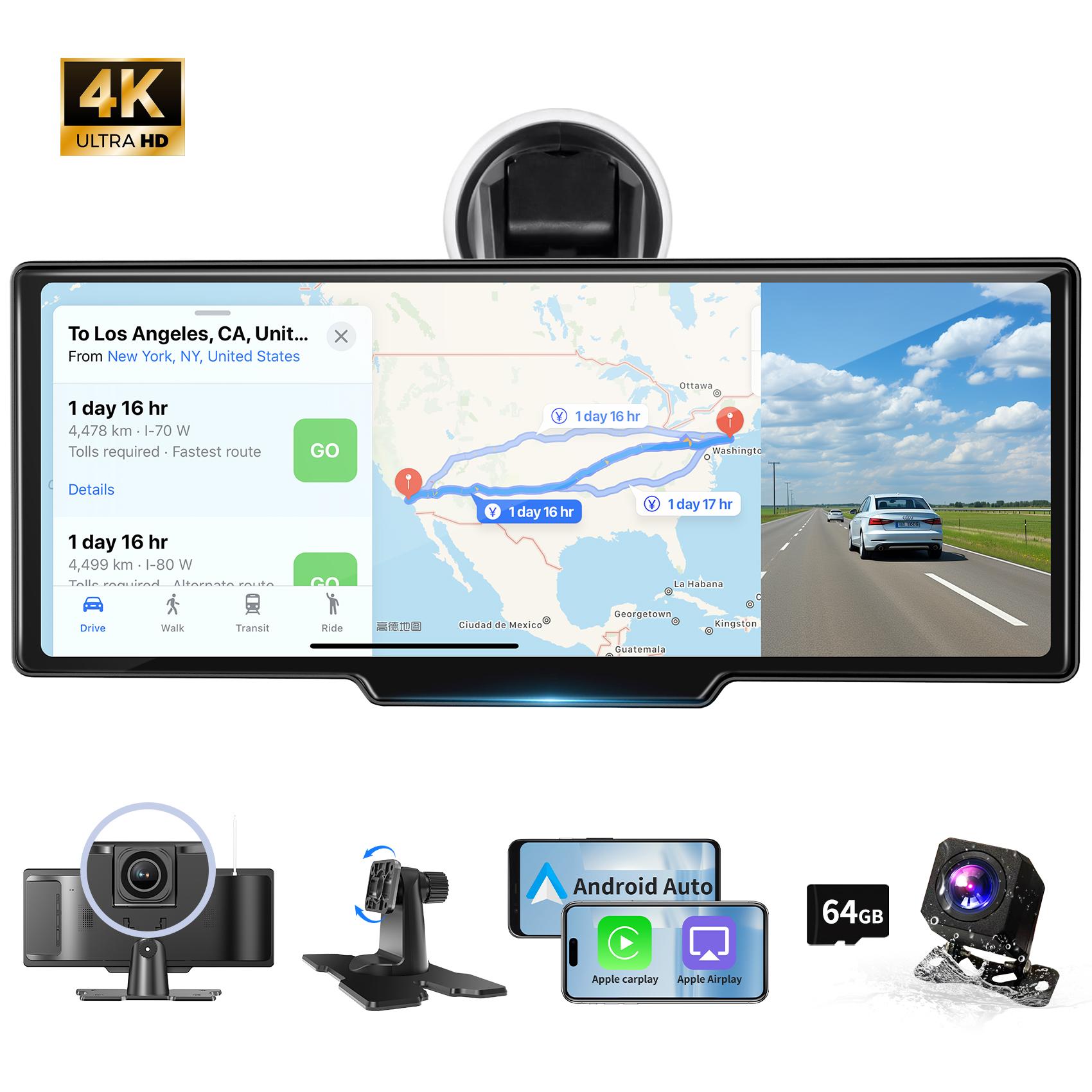 HERILARY Universal 10.26” Screen Car Radio Multimedia WIFI Video Player Wireless Carplay Screen Camera Wireless Carplay