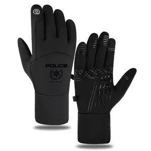 Police Emblem Tactical Winter Gloves Strong Work Gloves with NonSlip Grip for Outdoor Sports and Work Use  Ideal for Law Enforcement Enthusiasts and Security Personnel  Perfect Christmas and New Year Gift for Safety and Warmth in Cold Weather Activities