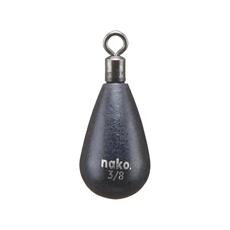 Nako Tungsten Tear Free Rig Weights - 1/2oz Black 5pk