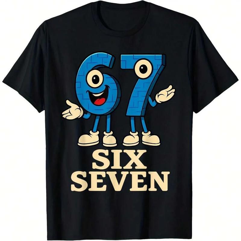 67 Six Seven 6-7 - Funny Italian Brainrot  Gaming Meme T-Shirt