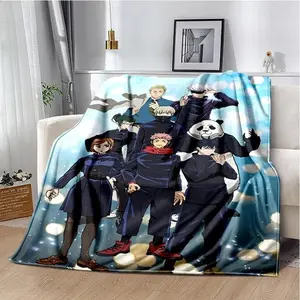 Jujutsu Kaisen Printed blanket with character patterns，A gift for your husband. The ideal choice for children's festival gifts. Soft and gentle to the skin, suitable for both adults and children.