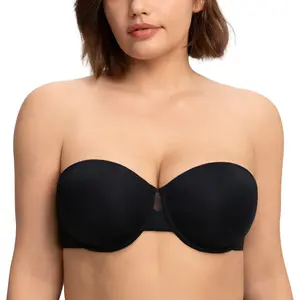 HSIA Selena Seamless Non Slip Perforated Cup Lightweight Breathable Supportive Bandeau Strapless Bra