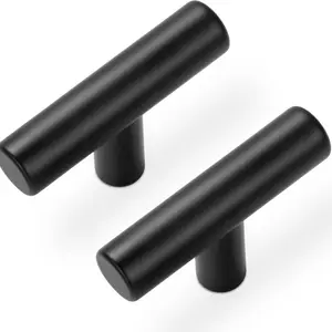 6 Pack Black Cabinet Handles with Screws – Elegant Drawer Knobs for Bedroom Furniture, Stylish Kitchen & Home Decor Cabinet Hardware