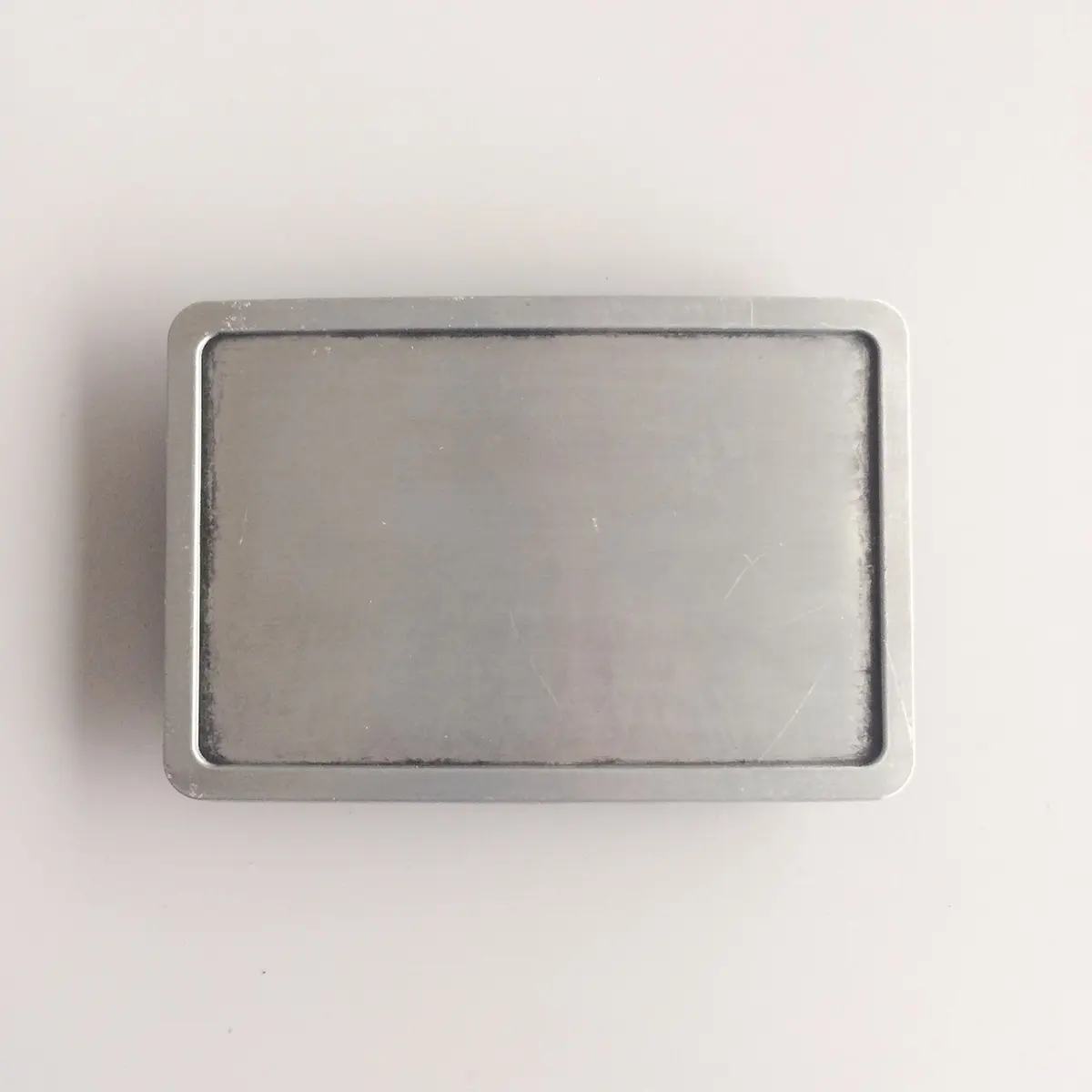 Antique Brushed Silver Rectangle Blank Belt Buckle for Engraving Personalized Men Accessories