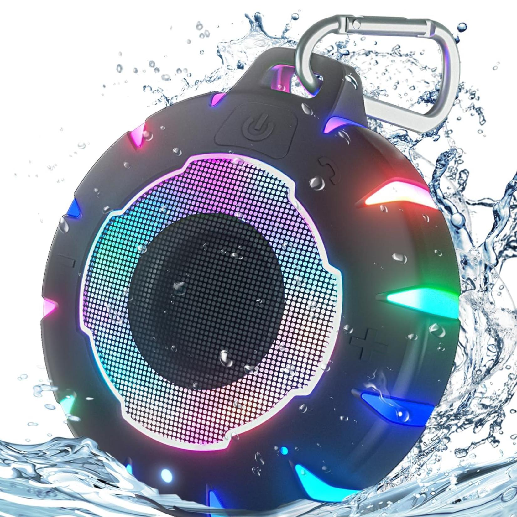Waterproof Shower Bluetooth Speaker, Durable & Portable with Clear Sound, Ideal for Shower, Pool, Beach & Kayaking – Great Gift for All Ages