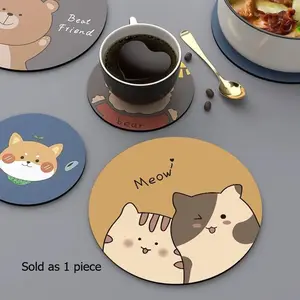 One Mat, Multiple Uses! Silicone Heat Insulation Mat & Coasters for Drinks, Non-Slip Dining Table Place Mat, Coffee Table Mat, Minimalist Photography Prop, Can Also Be Used as a Mouse Pad, Home Heat-Resistant Mat