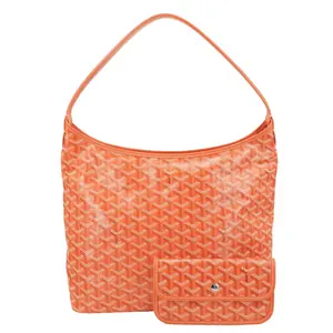 Pre-owned Goyard Canvas Shoulder Bags Boheme Hobo Bag Orange