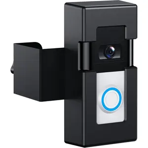 Anti-Theft Video Doorbell Mount ,Adjustable No-Drill Mounting Bracket for Blink & Ring Video Doorbell 1/2/3/3 Plus/4/2023 Release,Not Block Doorbell Motion Sensor for Home Apartment Office (Black)