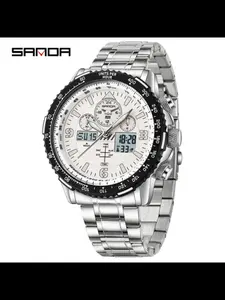Sanda Cross-Border Live Watch, Unisex Dopamine Fashion Trend Outdoor Waterproof Casual Student Wristwatch, Quartz Waterproof Watch