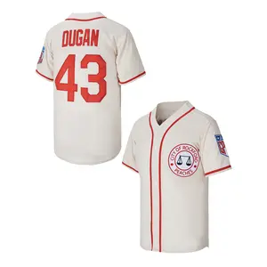 43 Jimmy Dugan City Of Rockford Peaches A League of Their Own Movie Men's Baseball Jersey, Stitched – Perfect for Party and Cosplay, Game Day
