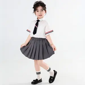 2025 Preppy Style Boys & Girls Performance 2-Piece Set | Kindergarten Choir Concert Dress Shirt Outfit Adorable School Show Costume #TikTokKidsStageWear  #2025ChildrenFashionTrend #CuteChoirUniform