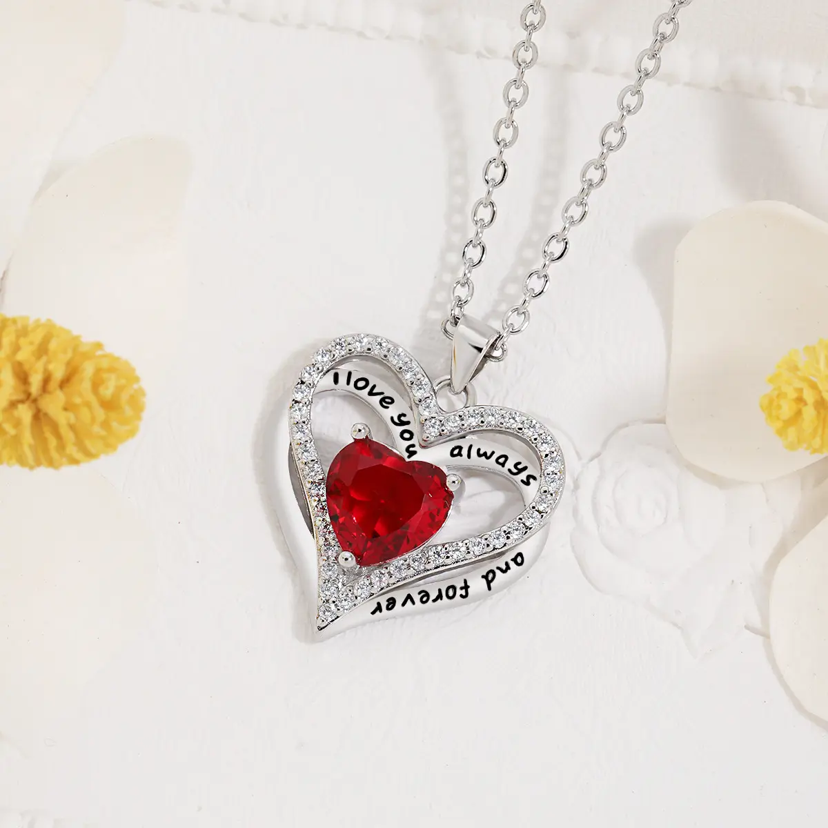 White gold diamond necklace