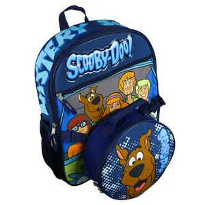 Scooby-Doo Backpack 2-Piece Set Mystery Squad Book Bag and Insulated Lunch Bag 16"