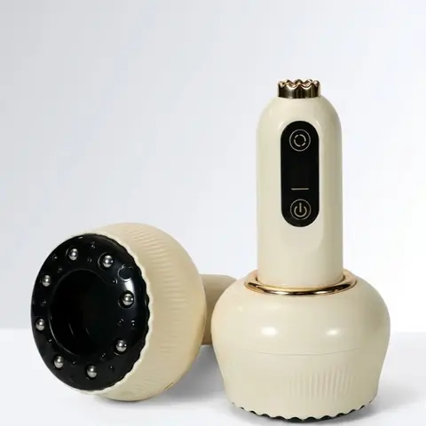 Electric Vacuum Cupping Machine & Gua Sha Tool with Red Light Heat Therapy