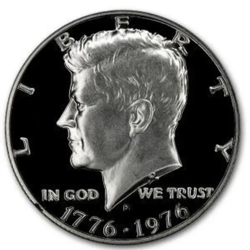 1976-S Silver Kennedy Bicentennial Half Dollar in US Mint Gem Proof Condition