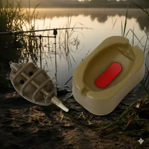 Adjustable 15-60g Anti-Tangle Carp Feeder Mold Kit Multi-Level Weight Casting Sinker Bait Forming Stand Portable Freshwater Saltwater Fishing Gear Upgrade Set