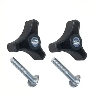 4-Piece Lawn Mower Handle Screw and Nut Set, Triangle Iron Push Lawn Mower Replacement Parts, Gardening Tool Hardware Kit