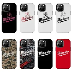 Vintage Garage Style Phone Case - Milwaukee Inspired Pin-up Design - Heavy Duty Industrial Style Phone Case - Vintage Mechanic Aesthetic Protective Cover - Phone Cover for iPhone 7-17 Pro Max / for Samsung S21-S25 Ultra