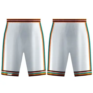 Custom Glam White Adult Youth Unisex Basketball Shorts
