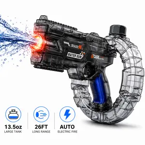 Automatic Squirt Watergun - 2026 Electric Fully Auto Model with 26 Ft Range, 13.5Oz Large Capacity, LED Light, Waterproof Pool Toy for Summer Outdoor Parties, Birthday Gift