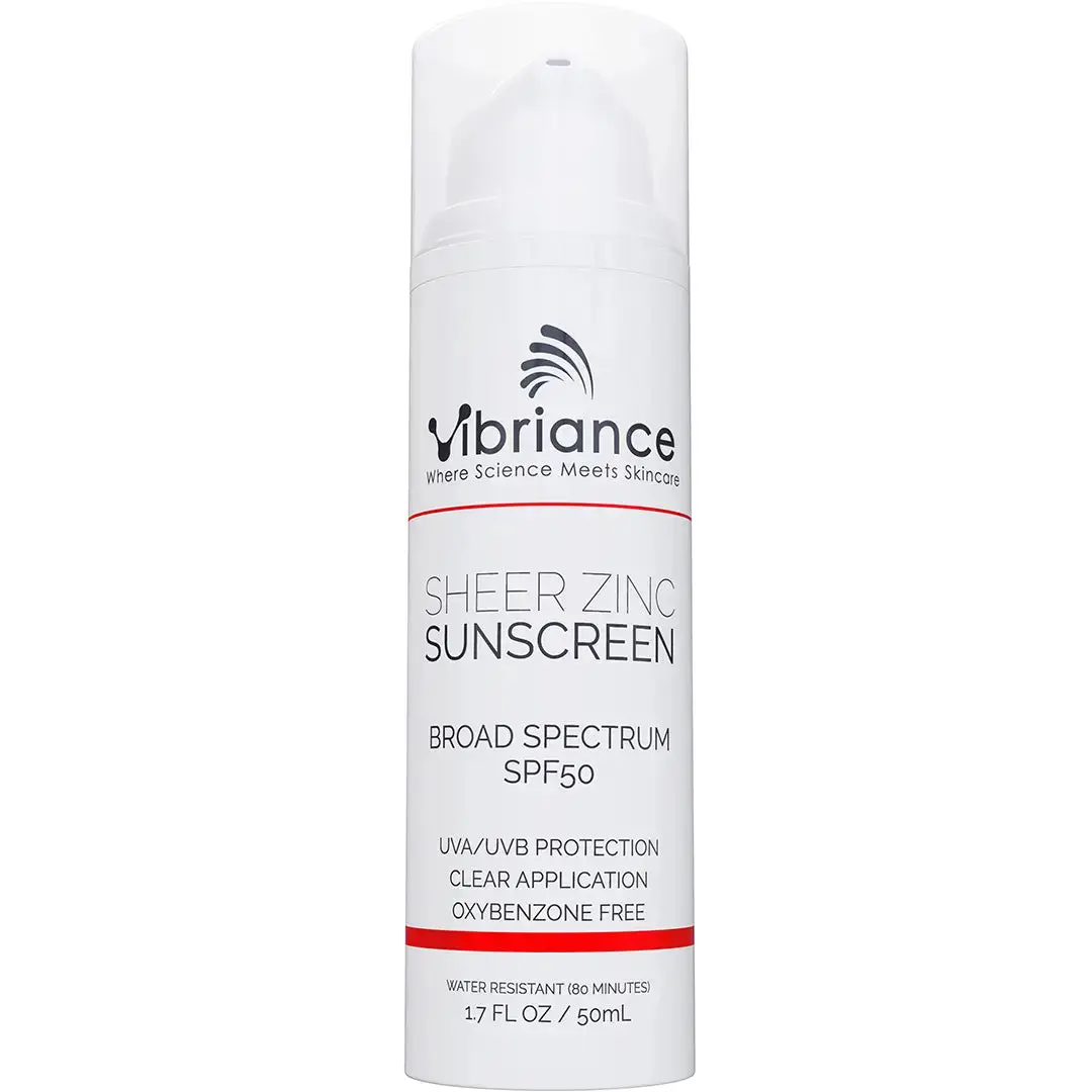 Vibriance Sheer Zinc Sunscreen - SPF 50 Broad Spectrum Hydrating Brightening Sunscreen Vibriance Sheer Zinc Sunscreen - SPF 50 Broad Spectrum Hydrating Brightening Sunscreen