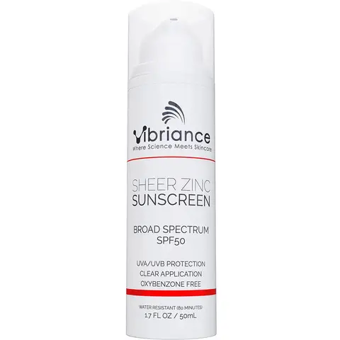 Vibriance Sheer Zinc Sunscreen - SPF 50 Broad Spectrum Hydrating Brightening Sunscreen