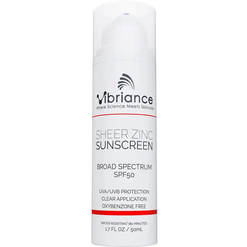 Vibriance Sheer Zinc Sunscreen - SPF 50 Broad Spectrum Hydrating Brightening Sunscreen
